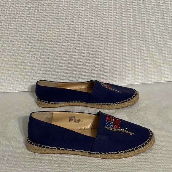 Quacker Factory, by Jeanne Bice. Canvas slip on flats. Size 6M - Picture 7 of 9